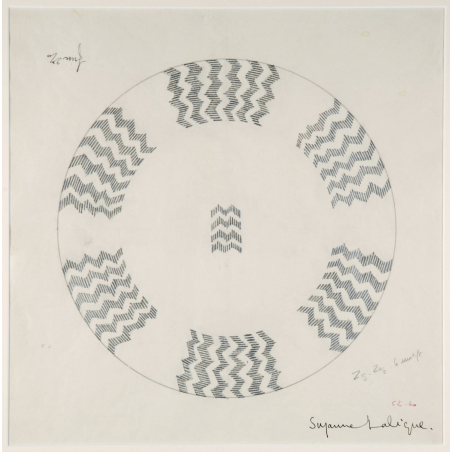 Dessin de Suzanne Lalique avec motif de frise « Zig Zag »