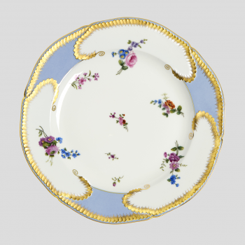 Assiette plate Feuille de chou